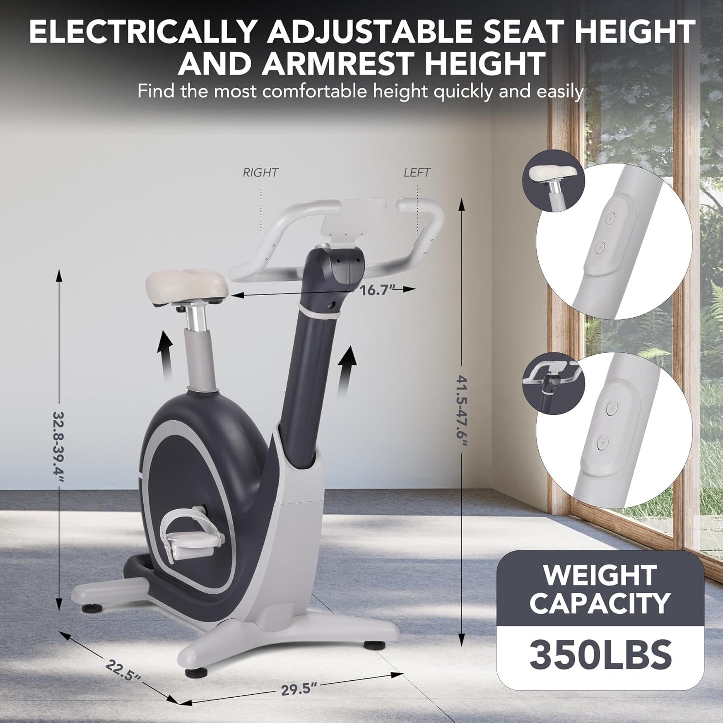 Exercise Bike, PioneerWorks 36 Levels Magnetic Resistance Exercise Bike with 350 Lbs Weight Capacity, Smart Indoor Cycling Bike for Cardio Workout and Cycle Training